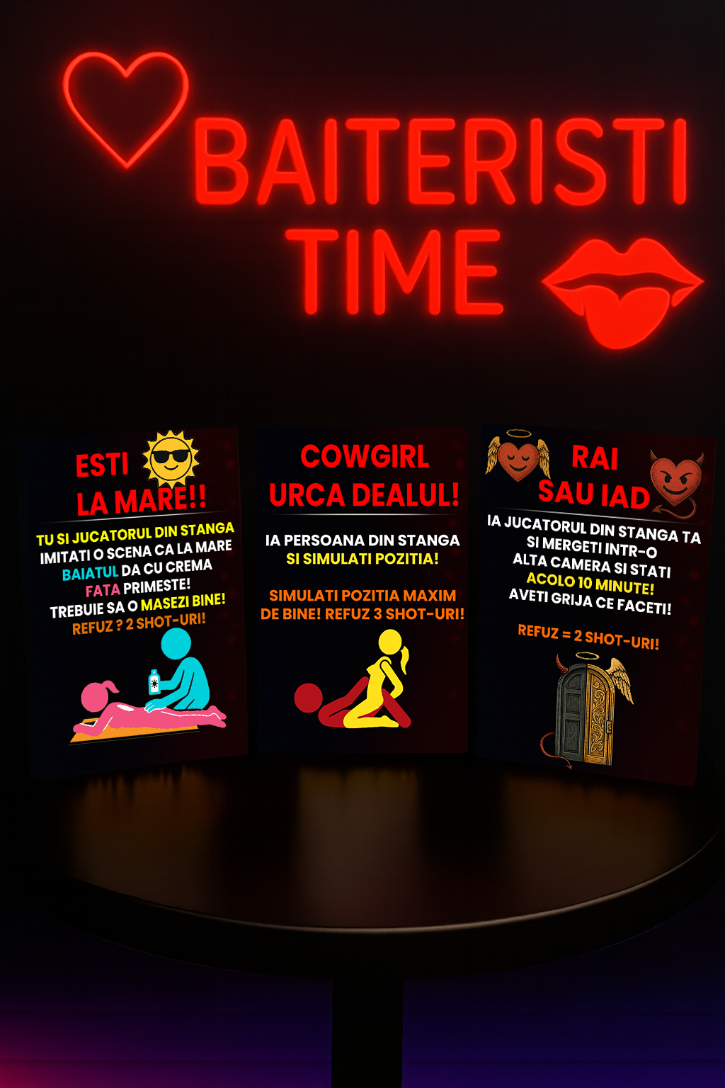 BaiTeRisti – Varianta Originală, perfect pentru petreceri, cabane, Revelion si cadouri, +18