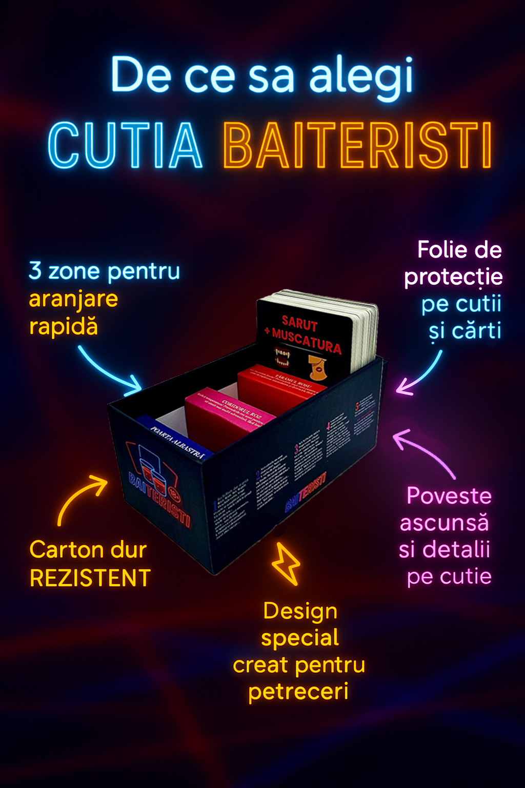 BaiTeRisti – Varianta Originală, perfect pentru petreceri, cabane, Revelion si cadouri, +18