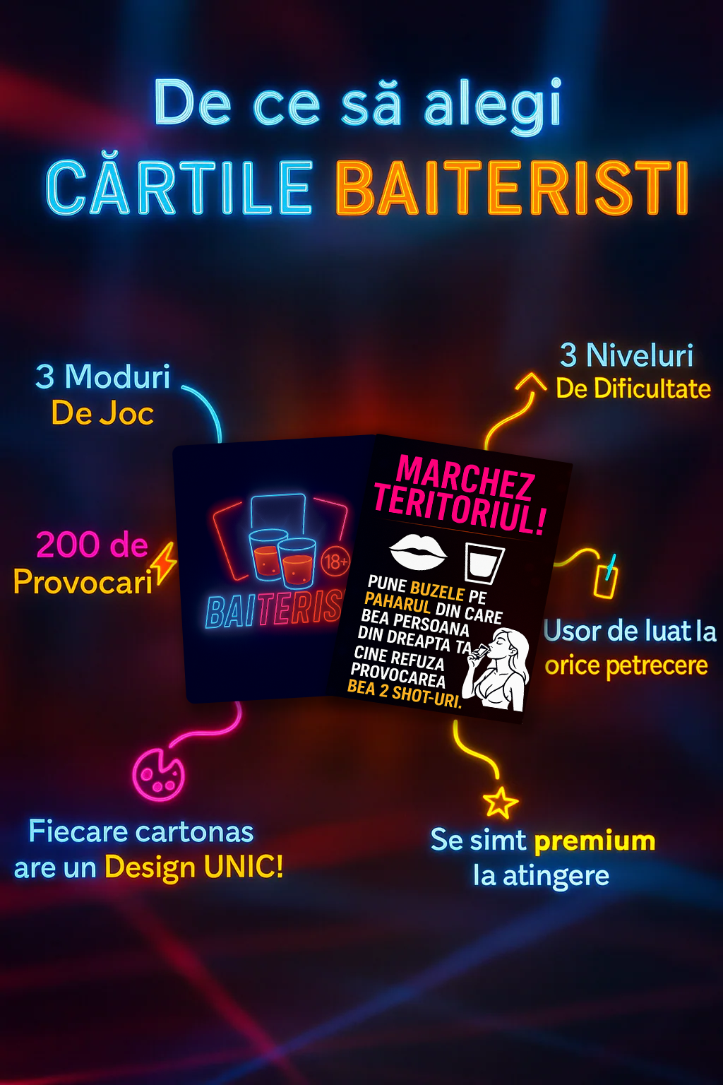BaiTeRisti – Varianta Originală, perfect pentru petreceri, cabane, Revelion si cadouri, +18