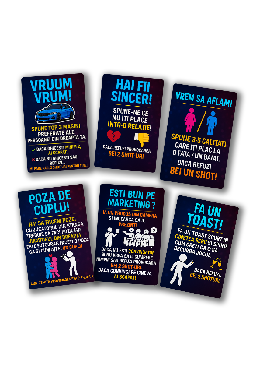 BaiTeRisti – Varianta Originală, perfect pentru petreceri, cabane, Revelion si cadouri, +18